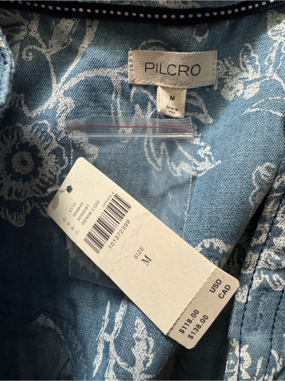 NWT pilcro short sleeve denim shirt - Picture 2 of 3